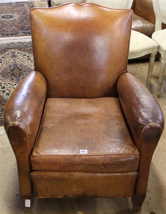 Leather club chair